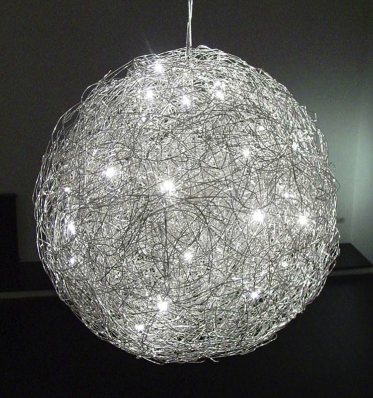 Boule lumineuse en fil de fer LED Ø 60 cm