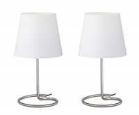 TWIN Tafel- & vloerlampen Nikkel mat Trio Leuchten R50272001